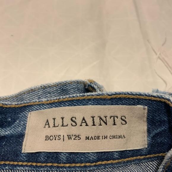ALL SAINTS Double Hemmed Blue Jeans - Picture 3 of 4